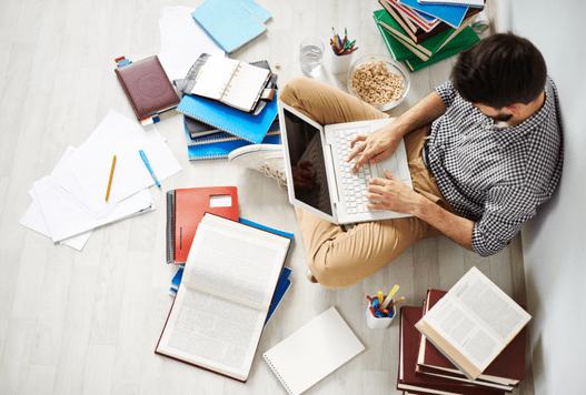 A man Studying