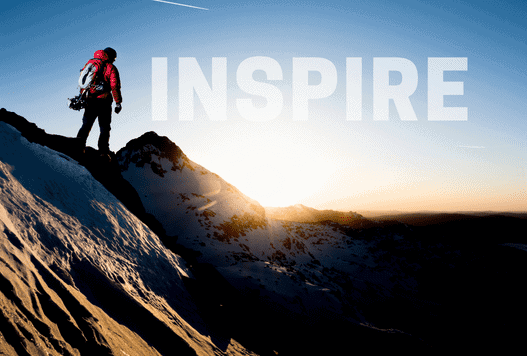 Man on a snowy mountain